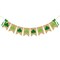 Glittery Shamrock Burlap Banner St. Patrick's Day Green Shamrock Clover Banner Garland with Bows Saint Patrick's Day Party Decorations for Irish Lucky Day St. Patty’s Day Home Outdoor Decor
